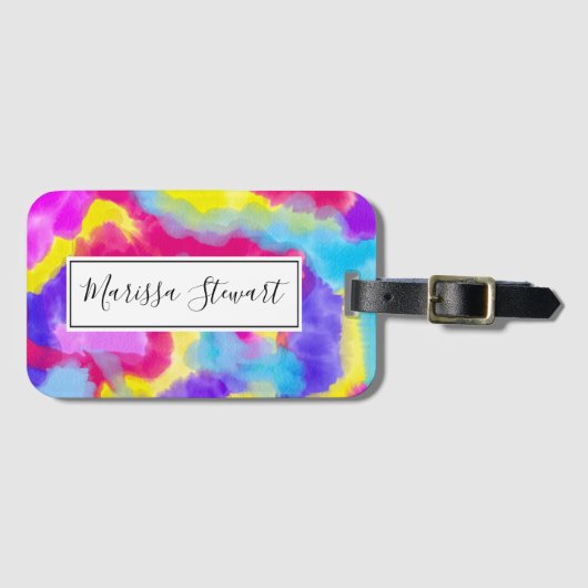Künstlerische Neonfarben, Regenbogenfarbe Gepäckanhänger (Vorderseite (Horizontal))