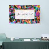 Künstlerische Neonfarben Schwarze Abstrakte Malere Banner (Messeveranstaltung)