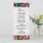 Künstlerische Neonfarben Schwarze Abstrakte Malere Menükarte (Stehend Vorderseite)