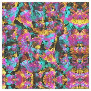 Künstlerische Neonfarben Schwarze Abstrakte Malere Stoff