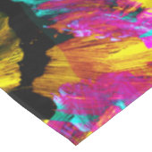 Künstlerische Neonfarben Schwarze Abstrakte Malere Tischdecke (Schrägansicht)