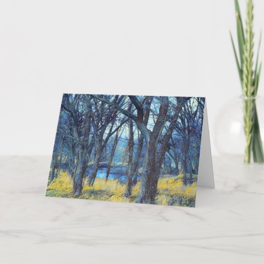 Künstlerische Night Fantasy Forest Art Karte (Vorderseite)