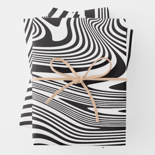 Künstlerische Op-Art-Künstler Abstrakt Art Moderne Geschenkpapier Set (Beispiel)