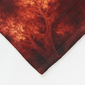 Künstlerische Orangenbäume Fleecedecke (Ecke)