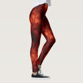 Künstlerische Orangenbäume Leggings (Rechts)