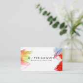 Künstlerische Paint Brush Stroke Visitenkarte (Stehend Vorderseite)