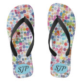 Künstlerische Paint Splattform Colorful Badesandalen (Fußbett)