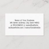 Künstlerische Paint Stroke Textur Visitenkarte (Rückseite)