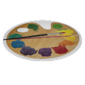 Künstlerische Palette bürstet Farbrad Schneidebrett (Ecke)