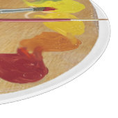 Künstlerische Palette bürstet Farbrad Schneidebrett (Ecke)