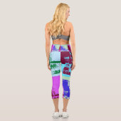 Künstlerische Palettenkunst Pop Capri Leggings (Rückseite)