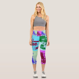 Künstlerische Palettenkunst Pop Capri Leggings