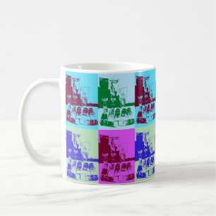 Künstlerische Palettenkunst Pop Kaffeetasse