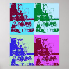 Künstlerische Palettenkunst Pop Poster