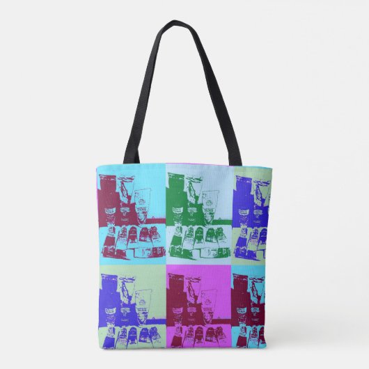 Künstlerische Palettenkunst Pop Tasche (Rückseite)