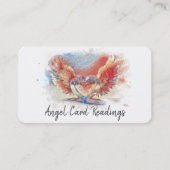 *~* Künstlerische Pastel Herzengel Wings AP78 QR Visitenkarte (Vorderseite)