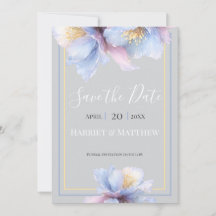 Künstlerische Pastell-Botanische Blumen Hochzeit