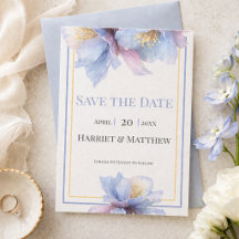 Künstlerische Pastell Botanische Blumen Hochzeit