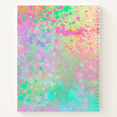 Künstlerische Pastellfarben Spritzer Rosa Aquamari Notizblock (Rückseite)