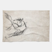 Künstlerische Pferdekopfskizze Handtuch (Horizontal)