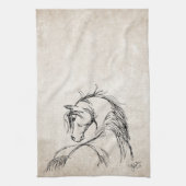 Künstlerische Pferdekopfskizze Handtuch (Vertikal)