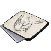 Künstlerische Pferdekopfskizze Laptopschutzhülle (Vorne Knopf)