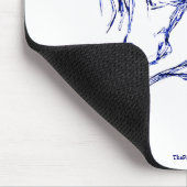 Künstlerische Pferdekopfskizze Mousepad (Ecke)