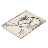 Künstlerische Pferdekopfskizze Notizblock (Linke Seite)