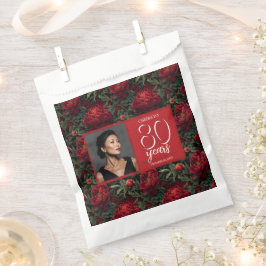 Künstlerische Pfingstrosen-Blumen-Akzente zum Gebu Geschenktütchen