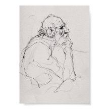 Künstlerische Philosophin Portrait Sketch - Premiu