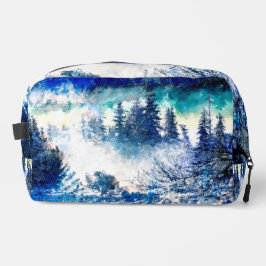 Künstlerische Pine Snowstorm Malerei Waschbeutel