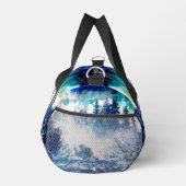 Künstlerische Pines im Schneesturm Duffle Bag (Rechts)