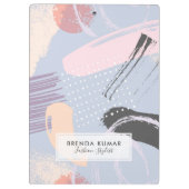 Künstlerische Pinselkomposition Klemmbrett (Rückseite)