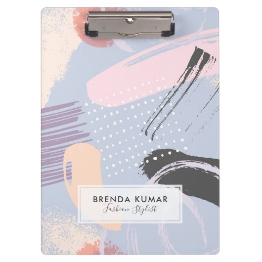 Künstlerische Pinselkomposition Klemmbrett (Vorderseite)