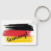 Künstlerische Pinselstrich - Deutschland-Fahne Schlüsselanhänger (Vorderseite)