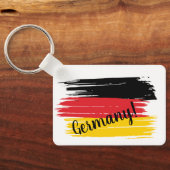 Künstlerische Pinselstrich - Deutschland-Fahne Schlüsselanhänger (Rückseite)