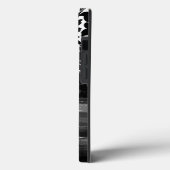 Künstlerische Pinselstriche aus Damast, schwarz un Case-Mate iPhone Hülle (Rückseite / Links)