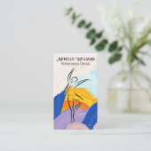 künstlerische Pinselstriche | Creative Dancer Logo Visitenkarte (Stehend Vorderseite)