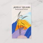 künstlerische Pinselstriche | Creative Dancer Logo Visitenkarte (Vorderseite)