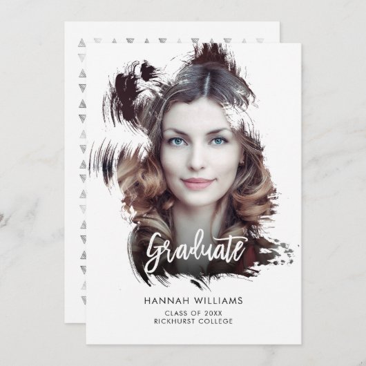 Künstlerische Pinselstriche-Overlay-Party laden ei Einladung (Vorne/Hinten)