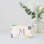 künstlerische Pinselstriche | QR-Prüfung Visitenkarte (Stehend Vorderseite)