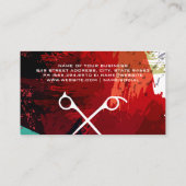 künstlerische Pinselstriche | Schere Visitenkarte (Rückseite)