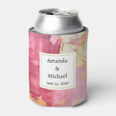 Künstlerische Pinselstriche Schlagstriche Gold und Dosenkühler (Kanne Vorderseite)