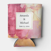 Künstlerische Pinselstriche Schlagstriche Gold und Dosenkühler (Vorderseite)