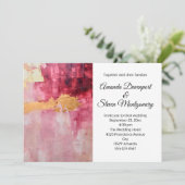 Künstlerische Pinselstriche Schlagstriche Gold und Einladung (Stehend Vorderseite)