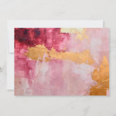 Künstlerische Pinselstriche Schlagstriche Gold und Einladung (Rückseite)