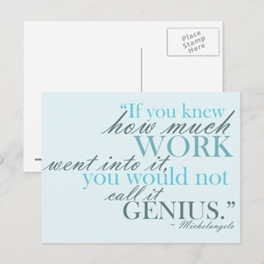 Künstlerische Postkarte (Vorne/Hinten)