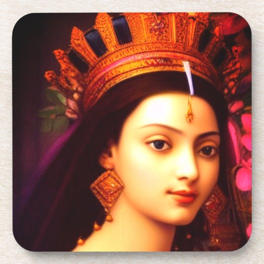 Künstlerische Prinzessin Getränkeuntersetzer (Vorderseite)