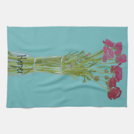 Künstlerische Ranunculus Farbige Blume +Individuel Geschirrtuch