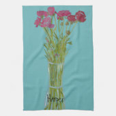 Künstlerische Ranunculus Farbige Blume +Individuel Geschirrtuch (Vertikal)